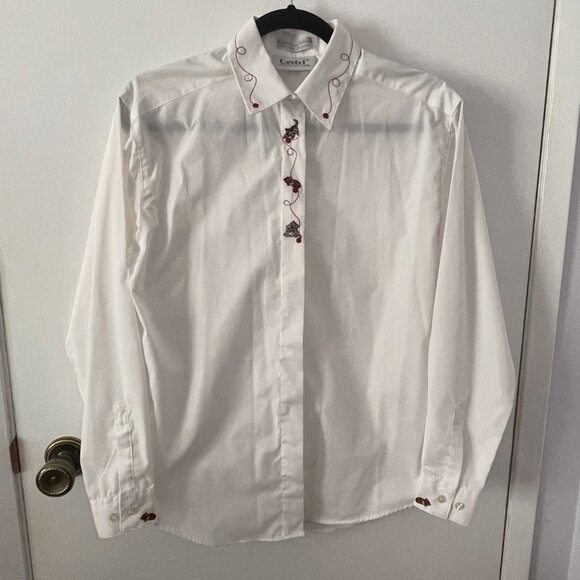 Vintage 1990s NWOT Kitten Embroidered Long Sleeve Button Down Shirt - Picture 8 of 11